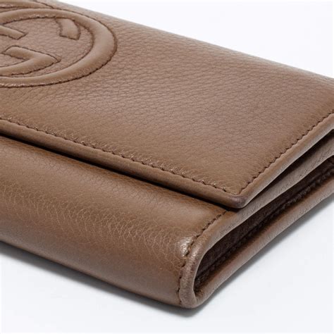 gucci continental wallet brown|Gucci continental wallets for women.